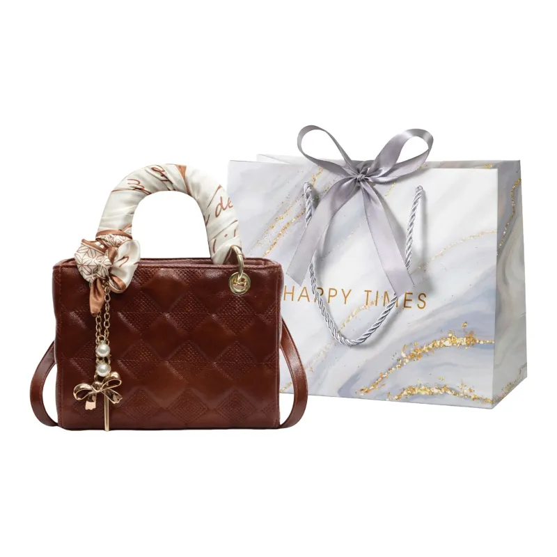 Miss Angel PU Crossbody Bag, Handbag Women's Black/White/Burgundy-10