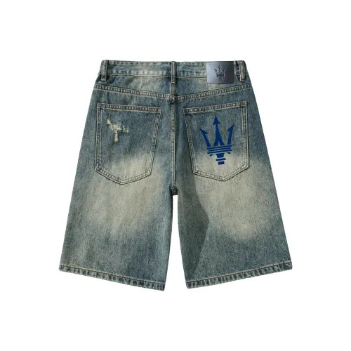 Maserati Denim Shorts Unisex Blue