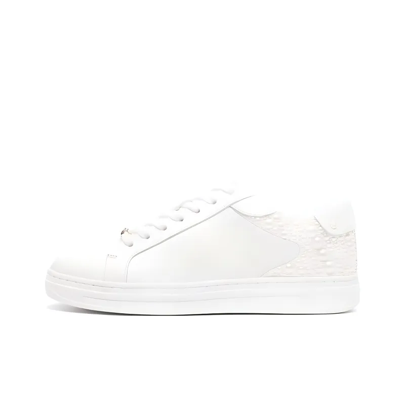 Jimmy Choo Rome Low Top Skateboard Shoes Women's White-0