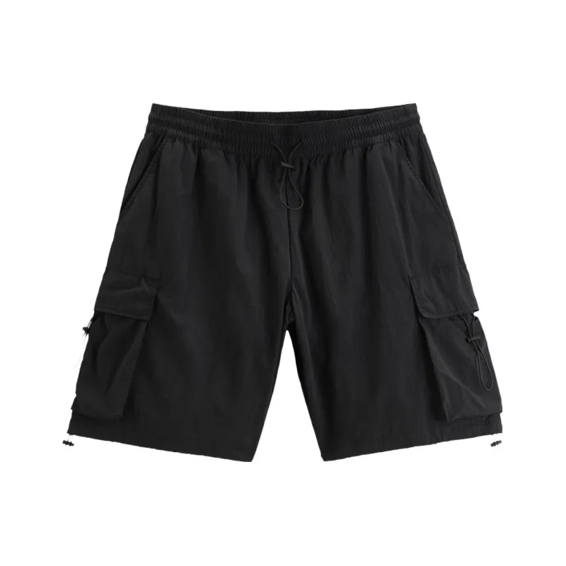 ZARA Cargo Shorts Men Black-0