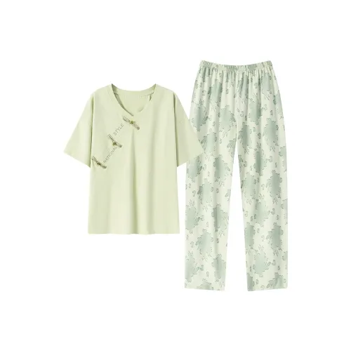 FENTENGCARE Pajama Set Women's Light Green