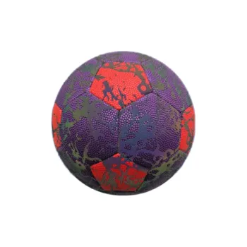 FEIERDUN Size 5 Soccer PU Machine Stitched Soccer Ball Unisex Fuchsia