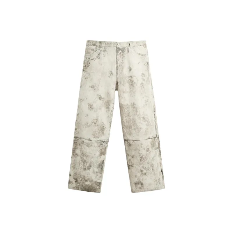 ZARA Casual Pants Men Khaki-0