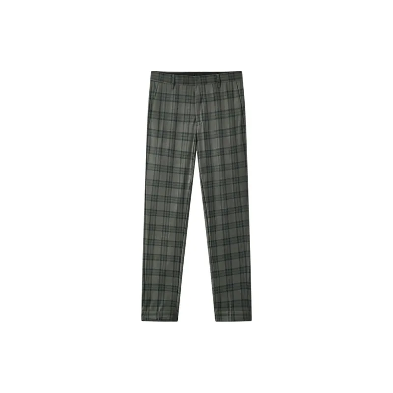 DEGAIA FW24 Suit Trouser Men's Dark Brown Plaid-0