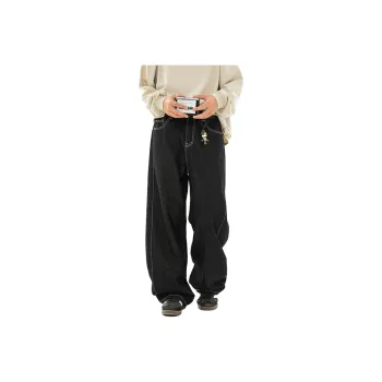 WARNING LIGHT Jeans Unisex Vintage Blue