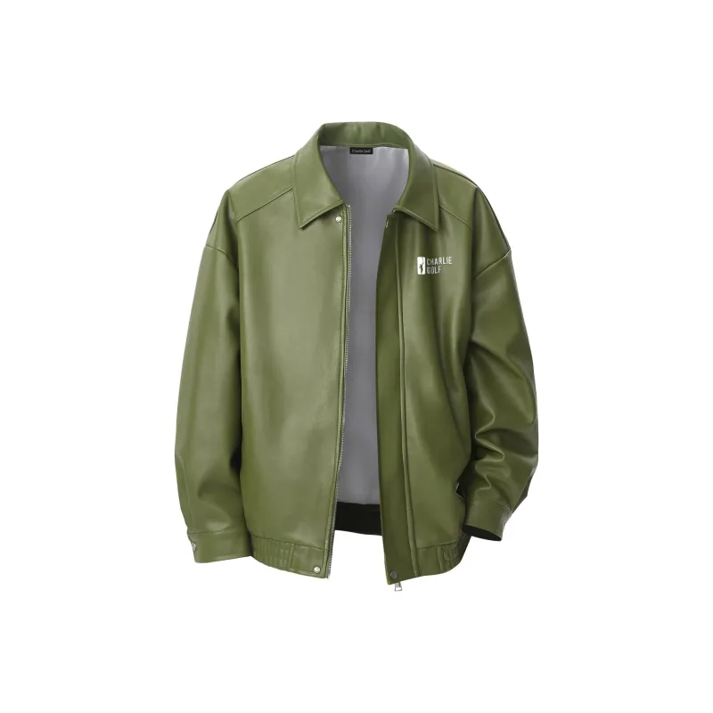 CHARLIE GOLF Leather Jacket Unisex-3