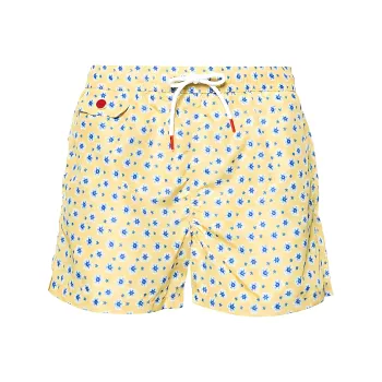 KITON Floral Printed Drawstring Swim Shorts