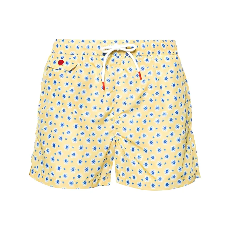 KITON Floral Printed Drawstring Swim Shorts-0