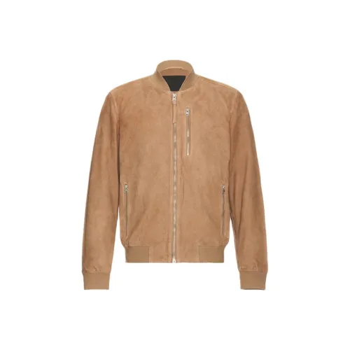 ALLSAINTS Leather Jacket Men's Brown