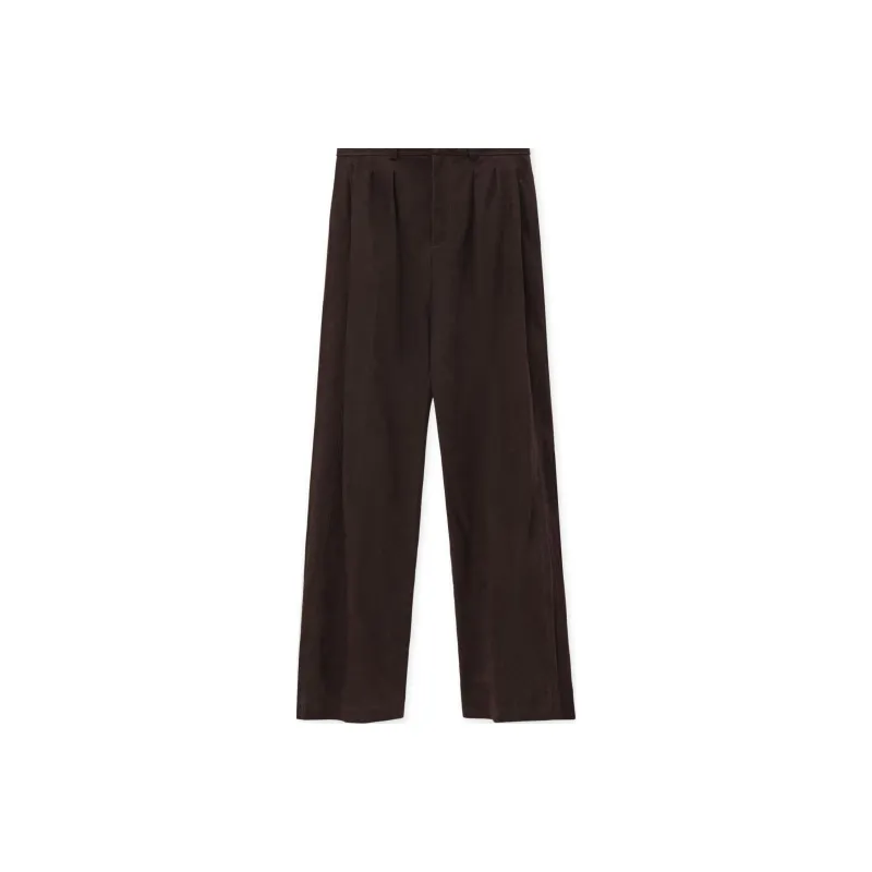 LOEWE SS25 Leather Pants Men's Dark Brown-0