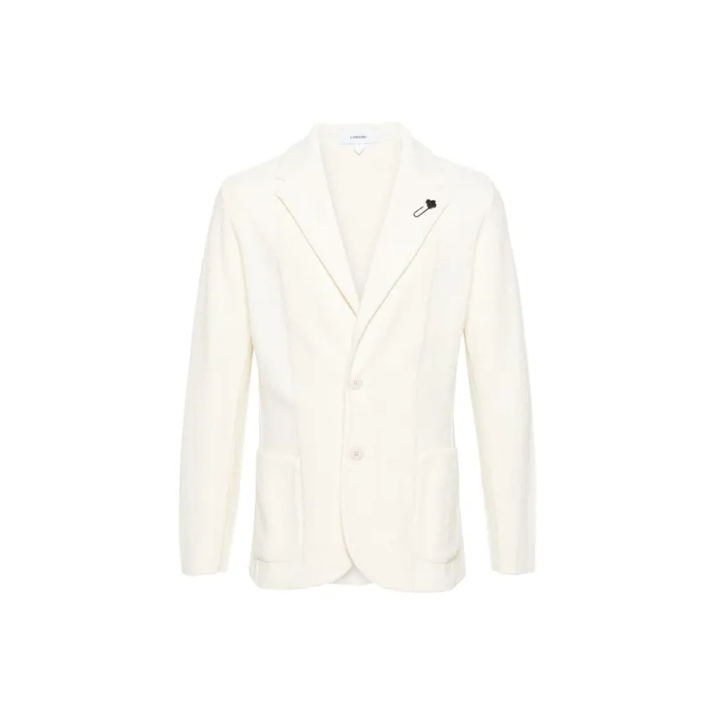 LARDINI Chevron knit Single breasted Blazer-0