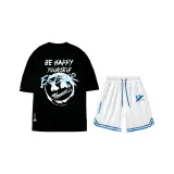 Black White Clothing Sets (Black Top+White Pants)