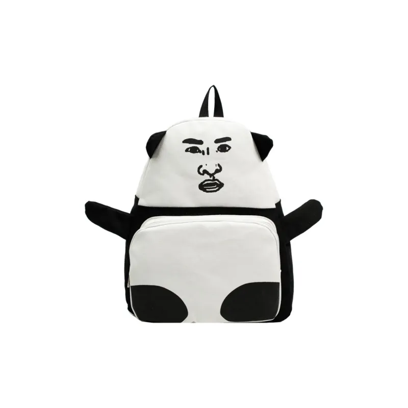 LEXI Fabric Backpack Unisex Black White-2