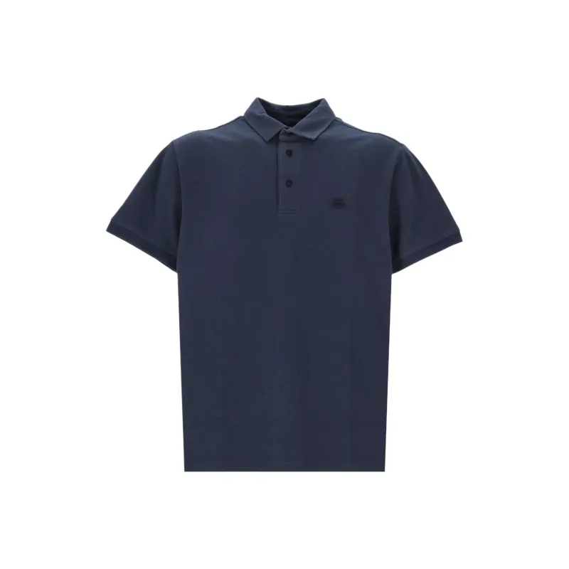 ETRO Logo Embroidered Straight Hem Polo Shirt-0