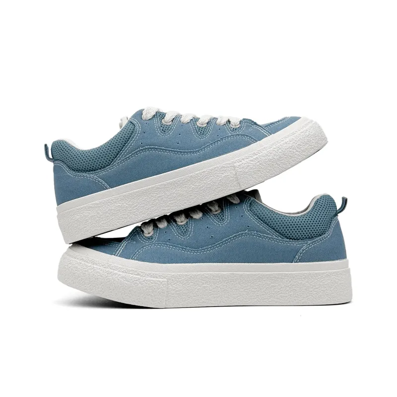 Mengsai Slip Resistant Cushioning Low Top Skateboard Shoes Men's Haze Blue-4