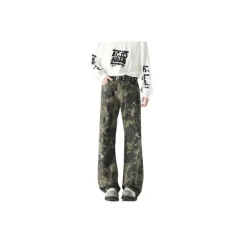 TEN MIRO Jeans Unisex Coffee Green