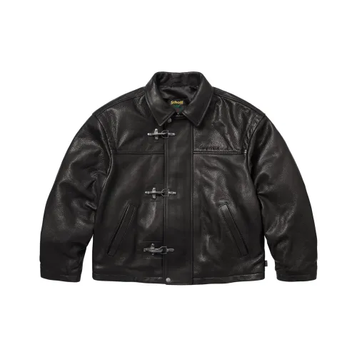 Supreme Schott Leather Clip Jacket