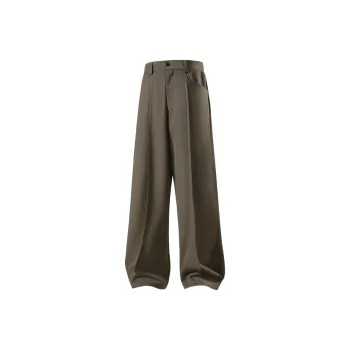 NOME Office Worker Draped Height Increasing Slimming Straight Fit Wide Leg Pants Unisex