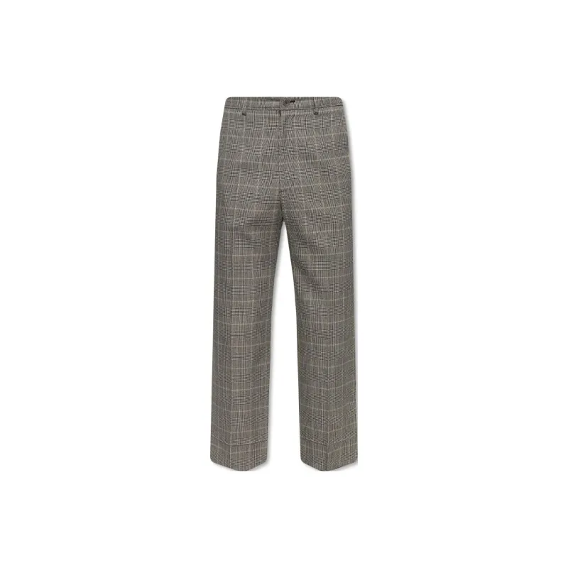 GUCCI Wide Leg Plaid Trousers-0