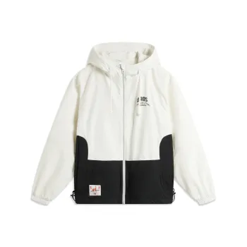 LiNing Basketball Collection Trench Coat Men's Ivory Black