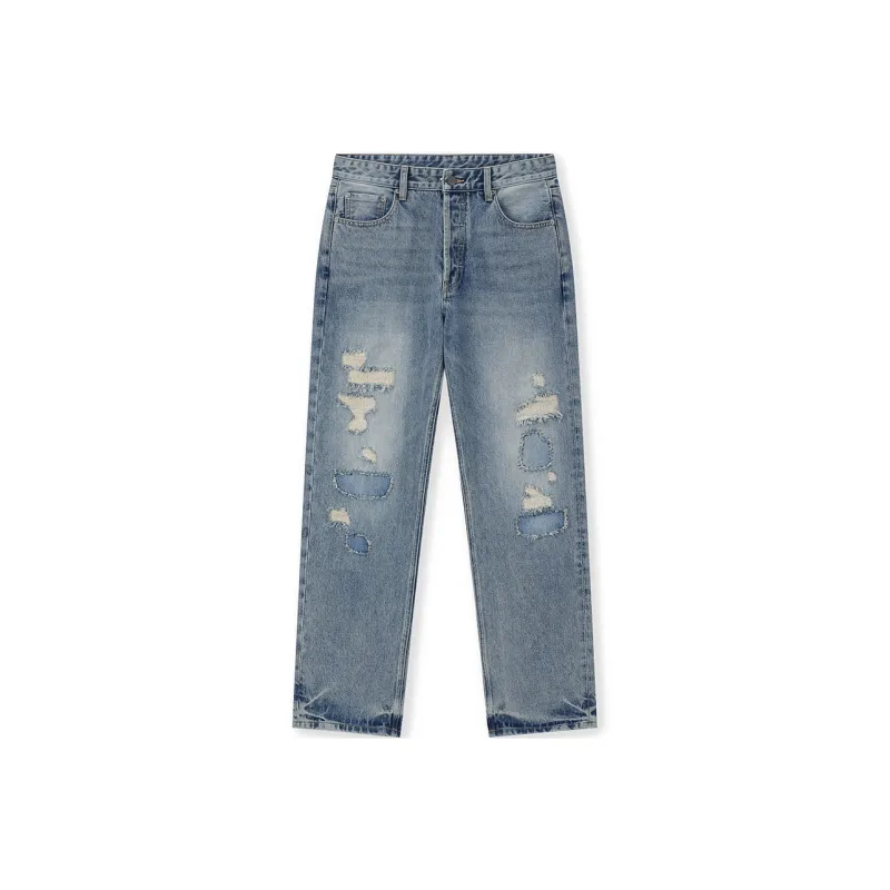 BONELESS Jeans Unisex Washed Blue-0