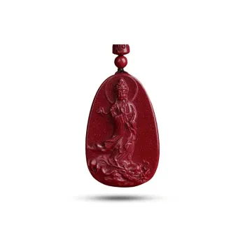 Dora Skewers Cinnabar Jade Pendants Unisex