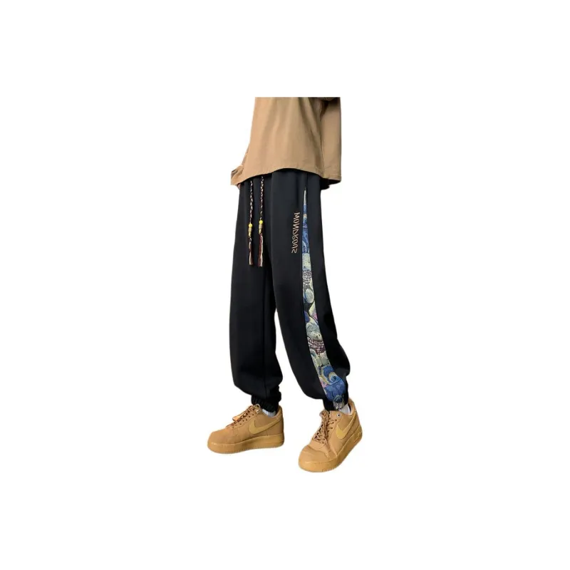 NEAR HERE Casual Pants Unisex Dark Sky Blue-0