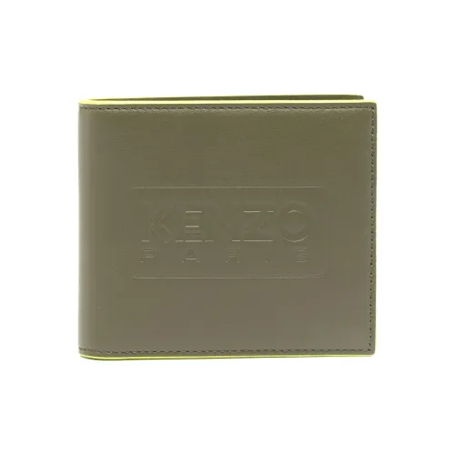 KENZO Calfskin Wallet Women's Green