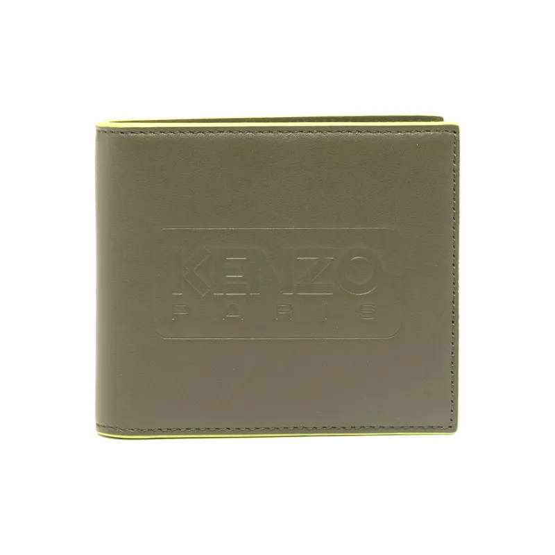 KENZO Calfskin Wallet Women's Green-0