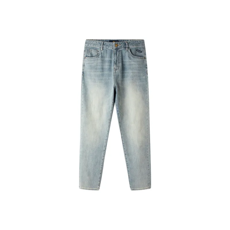 HLA Jeans Men Blue Gray Denim Gradient Light B8-0