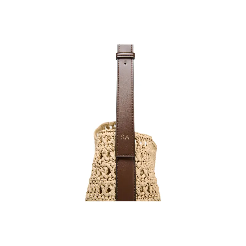 ZARA Cellulose Material Bucket Bag, Shoulder Bag Tubas Women's Light Beige-5