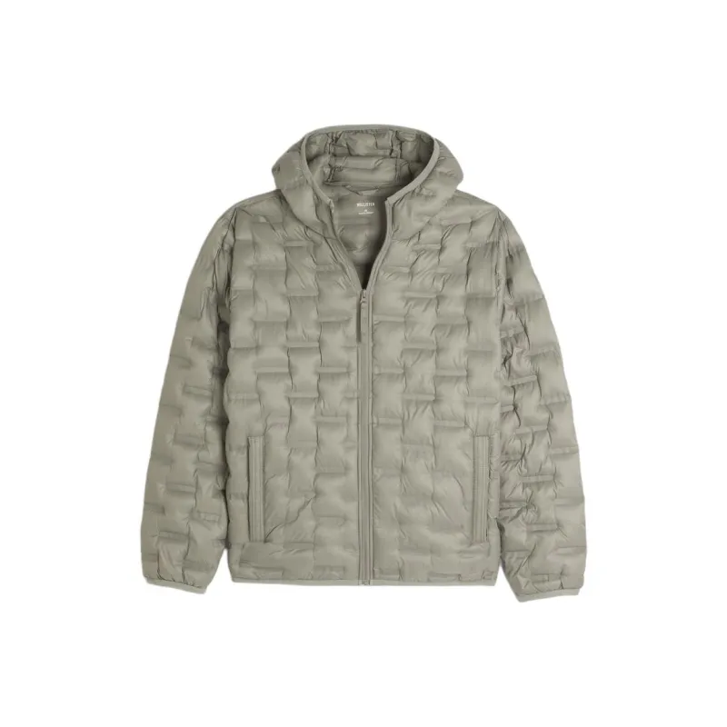 Hollister Puffer Jacket Men's Light Olive-0