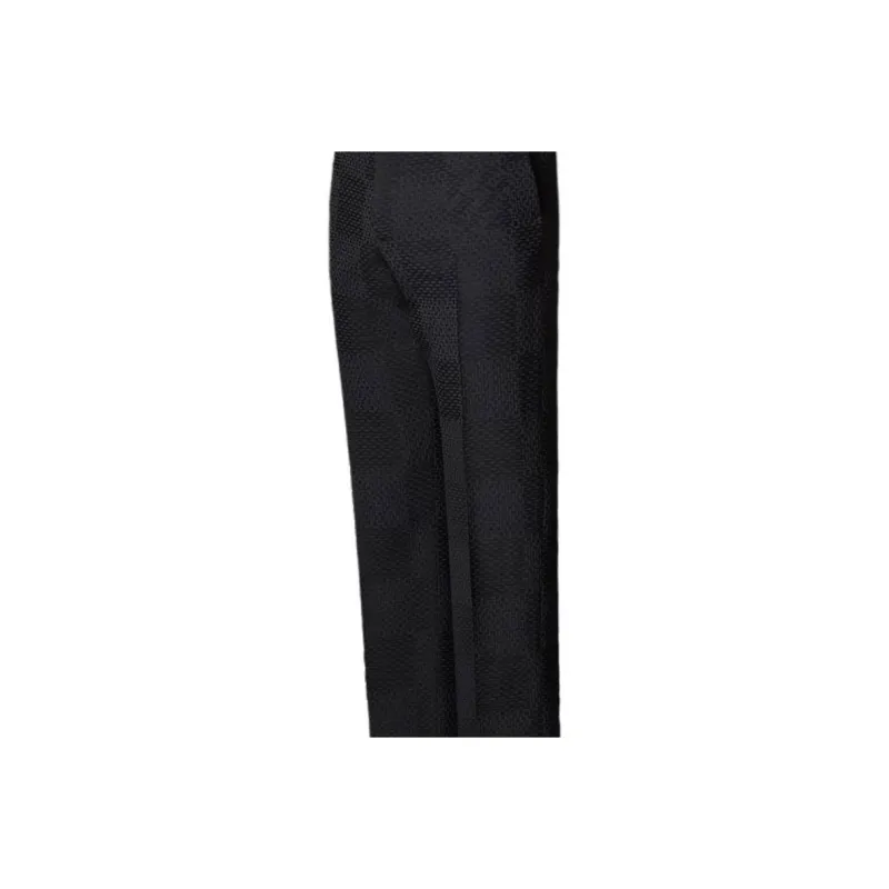 LOUIS VUITTON Jacquard Damier Wool Silk Blend Cigarette Pants-5