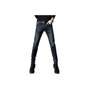 Devanro Jeans Men's Blue And Black