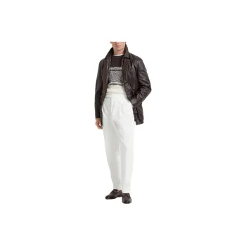 Brunello Cucinelli Leather Parka Jacket
