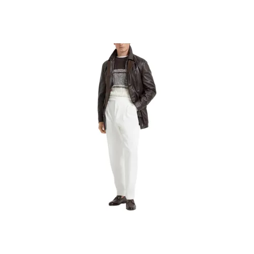 Brunello Cucinelli Leather Parka Jacket