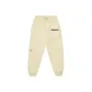 Cream Letter Fleece-Lined Sweatpants Basic