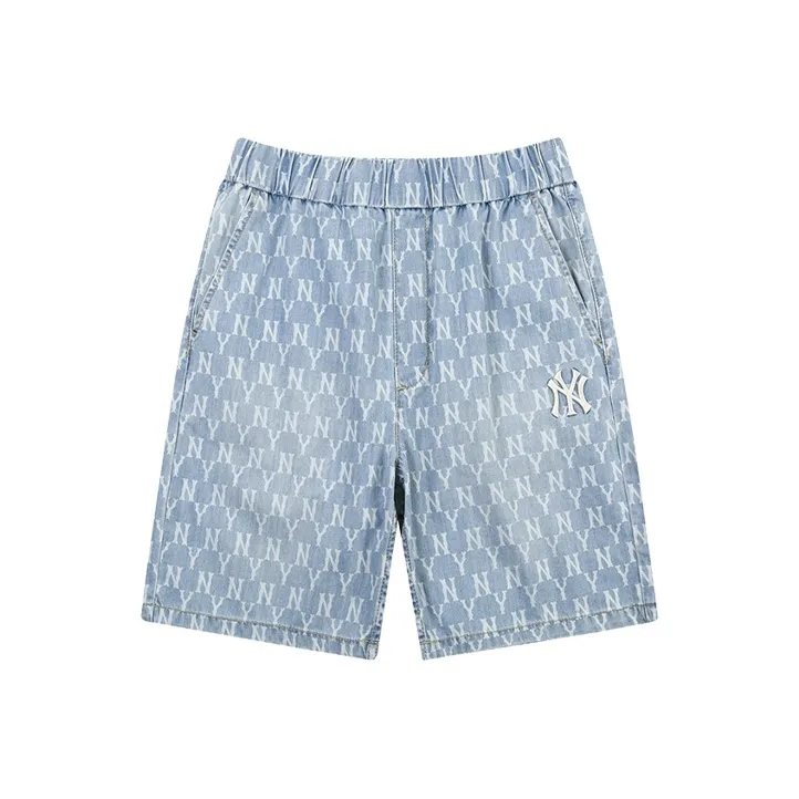 MLB Old Flower Casual Shorts Unisex Blue-0