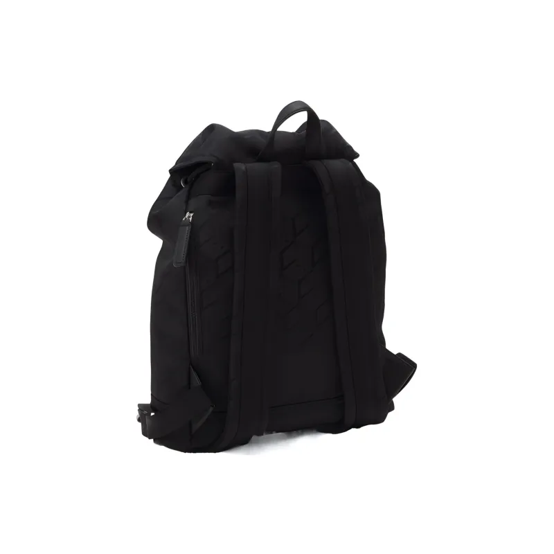 MCM Cubic Series Jacquard Nylon Backpack Small Size Men's Black-1