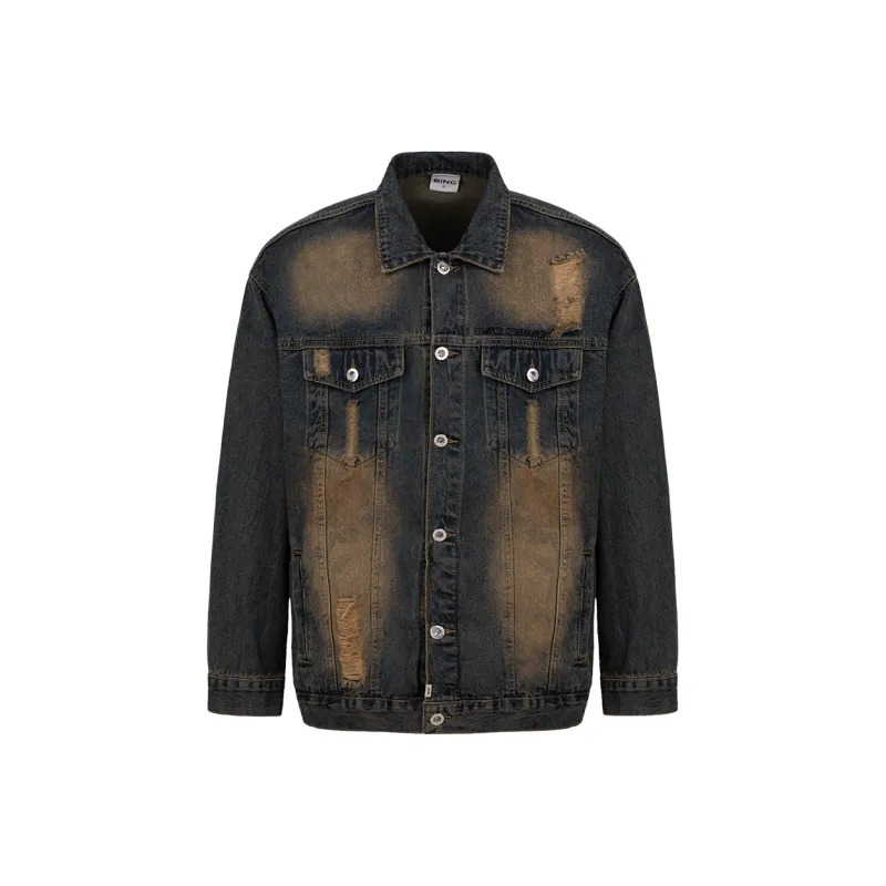 BING Jackets Coats Unisex Vintage Blue-0
