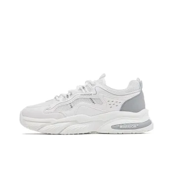 Warrior Breathable Abrasion Resistant Height Increasing Low Top Casual Shoes Men's White Gray