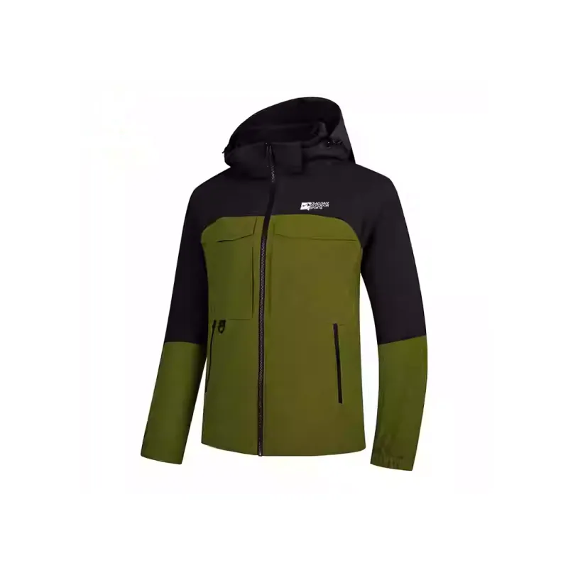 QIAODAN Trench Coat Men's Willow Green/Black-0