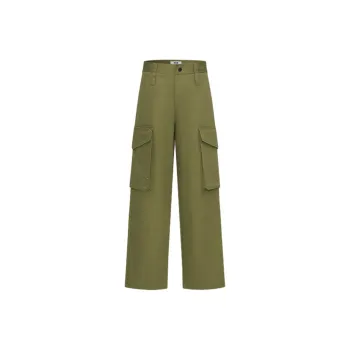 MSGM Mid Rise Straight Leg Cargo Trousers