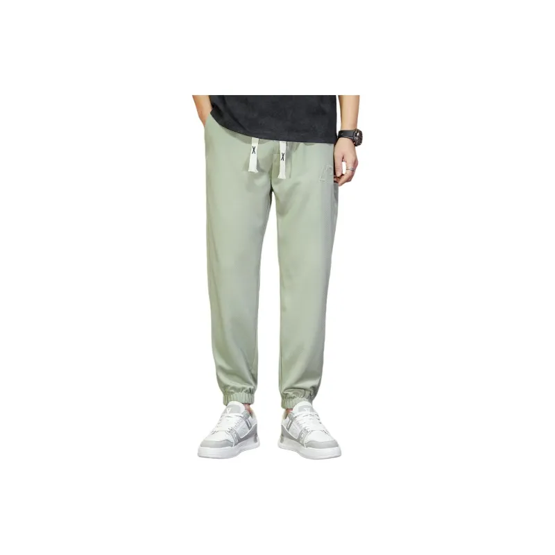 Tonlion Casual Pants Men's Gray Pea Green-0