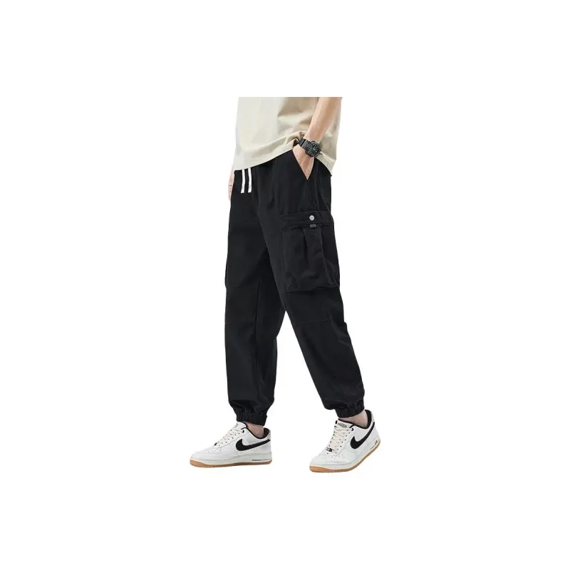 NOME Urban Techwear Multi Pocket Straight Fit Wide Leg Cargo Pants Unisex-0