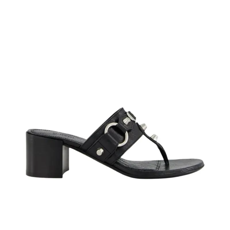 Balenciaga Slip Resistant Flip Flops Women's Black-1