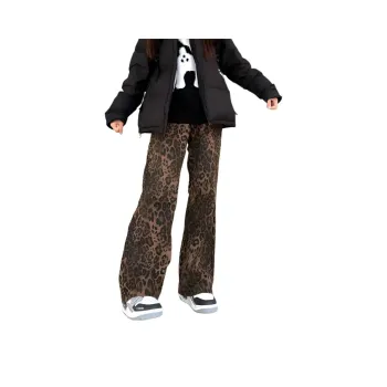 Glona Klio Jeans Unisex Leopard Print