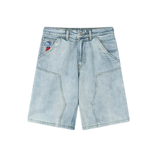 MIND ERROR Denim Shorts Unisex