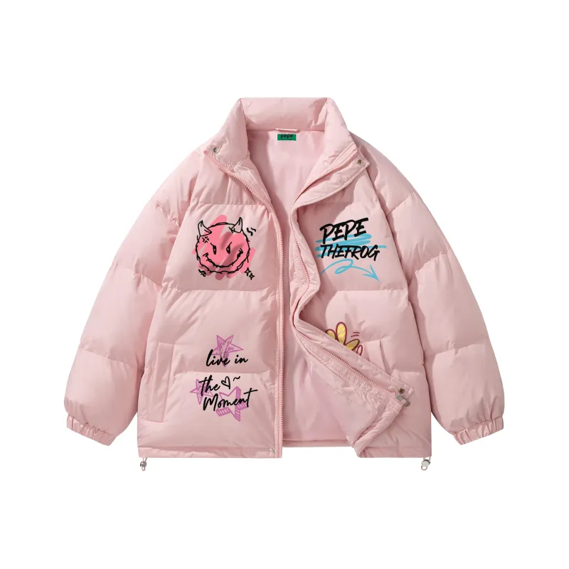 Pepe The Frog Puffer Jacket Unisex-14