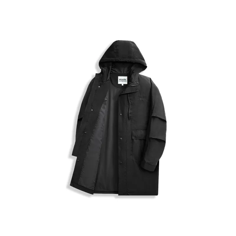 FAIRWHALE Trench Coat Men's Black-0
